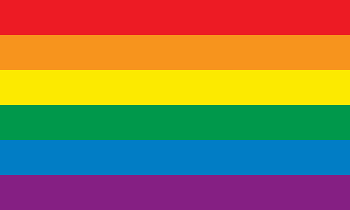 bright horizonal colours to represent pride