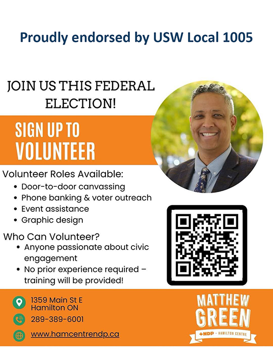 Vote Matthew Green in the 2025 federal election